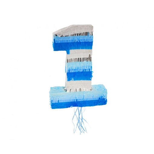Picture of PINATA DIGIT 1 BLUE 50X35X7.5 CM